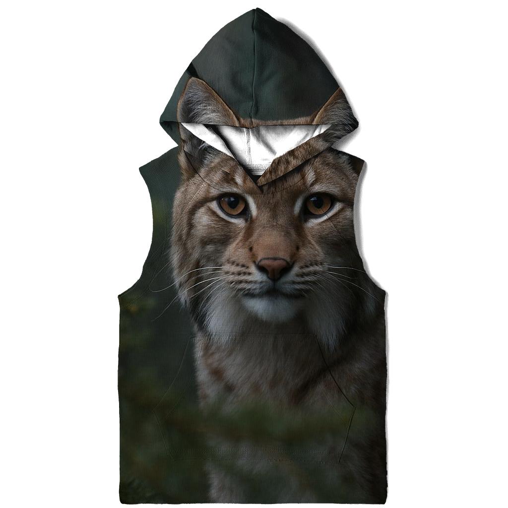 Forest Gaze Eurasian Lynx designer hoodies