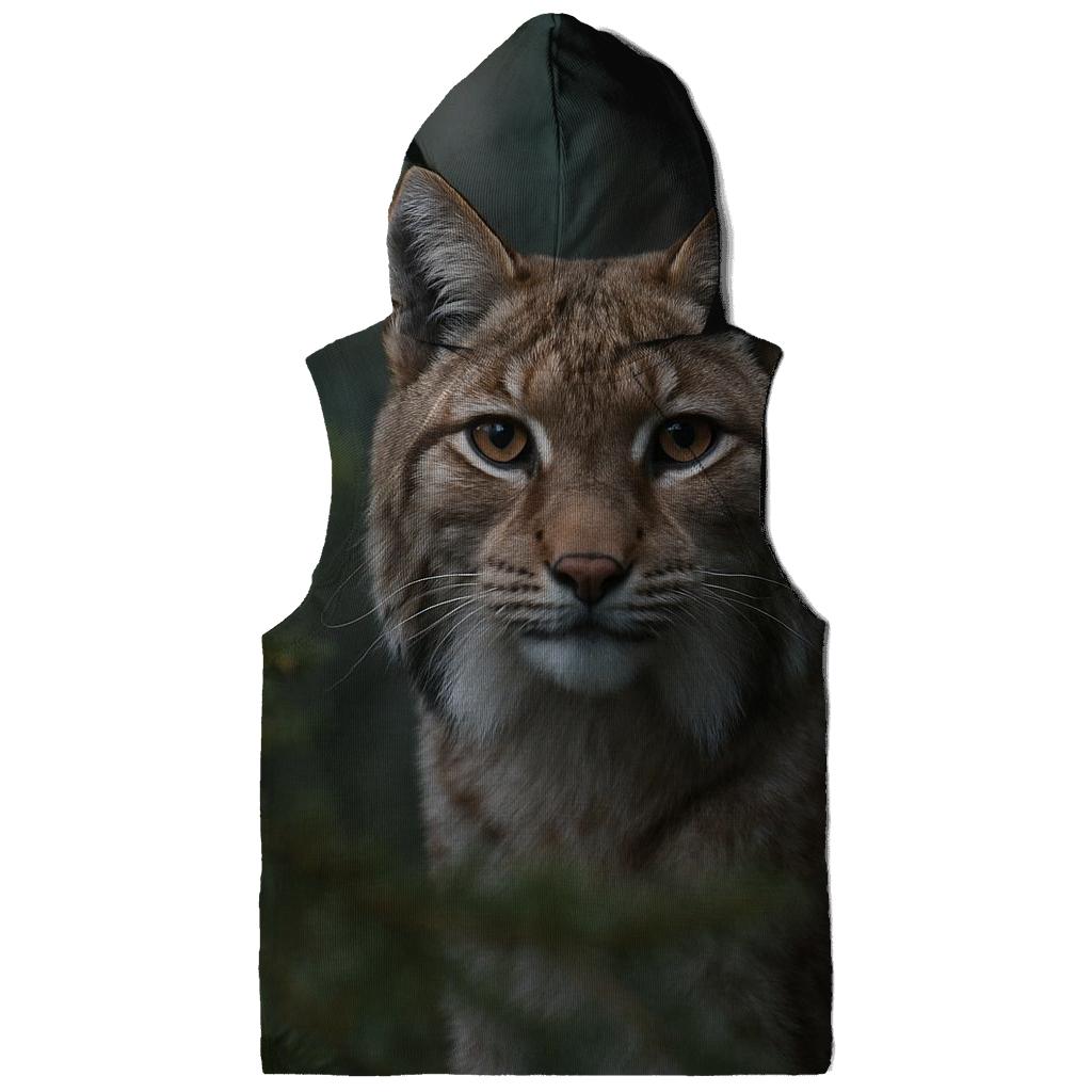 Forest Gaze Eurasian Lynx designer hoodies