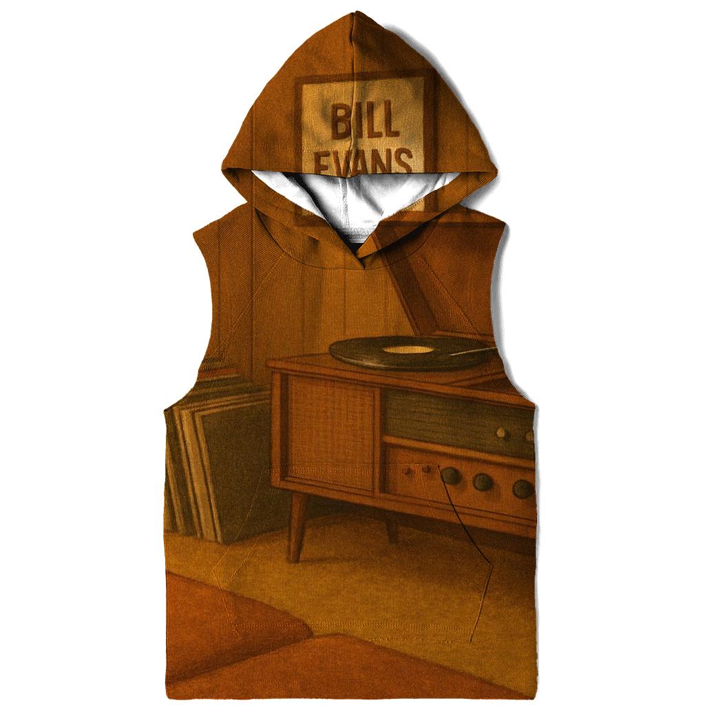 Retro Vinyl Listening Lounge Scene pullover hoodies