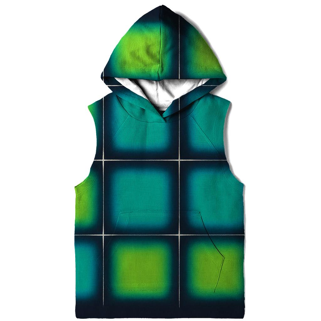 Neon Night Itajime Grid embroidered hoodies
