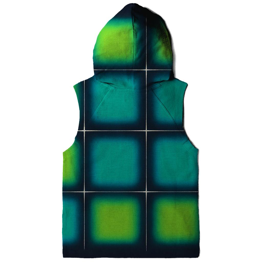 Neon Night Itajime Grid embroidered hoodies