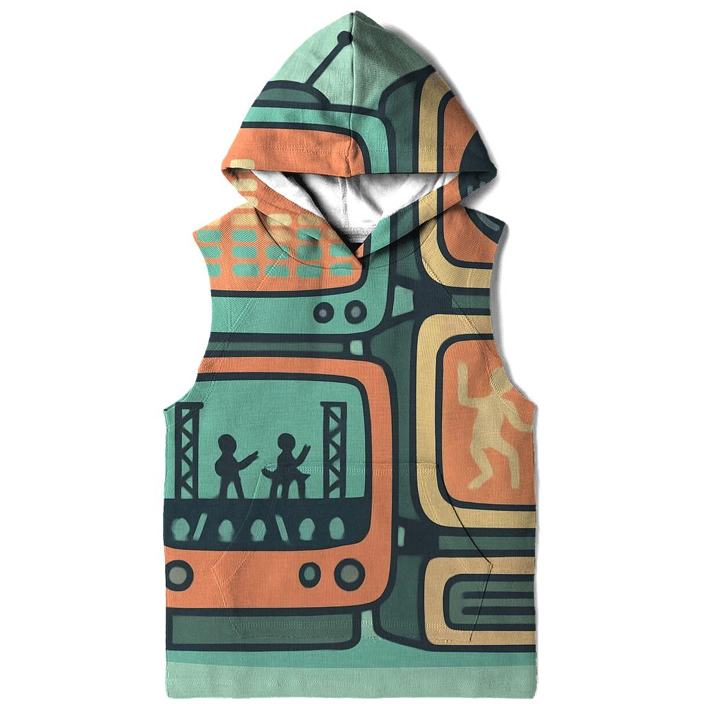 Retro TV Music Channel printed hoodies