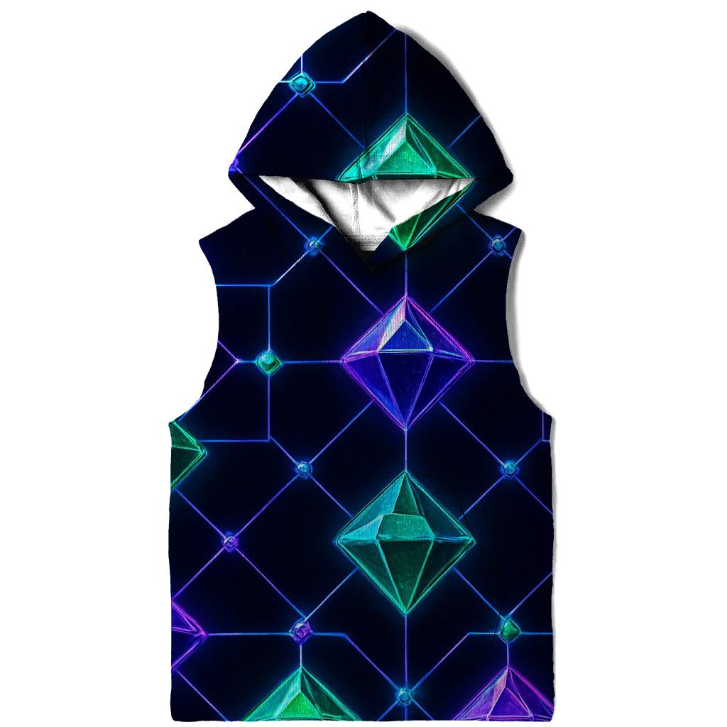 Electric Gemstone Lattice premium hoodies