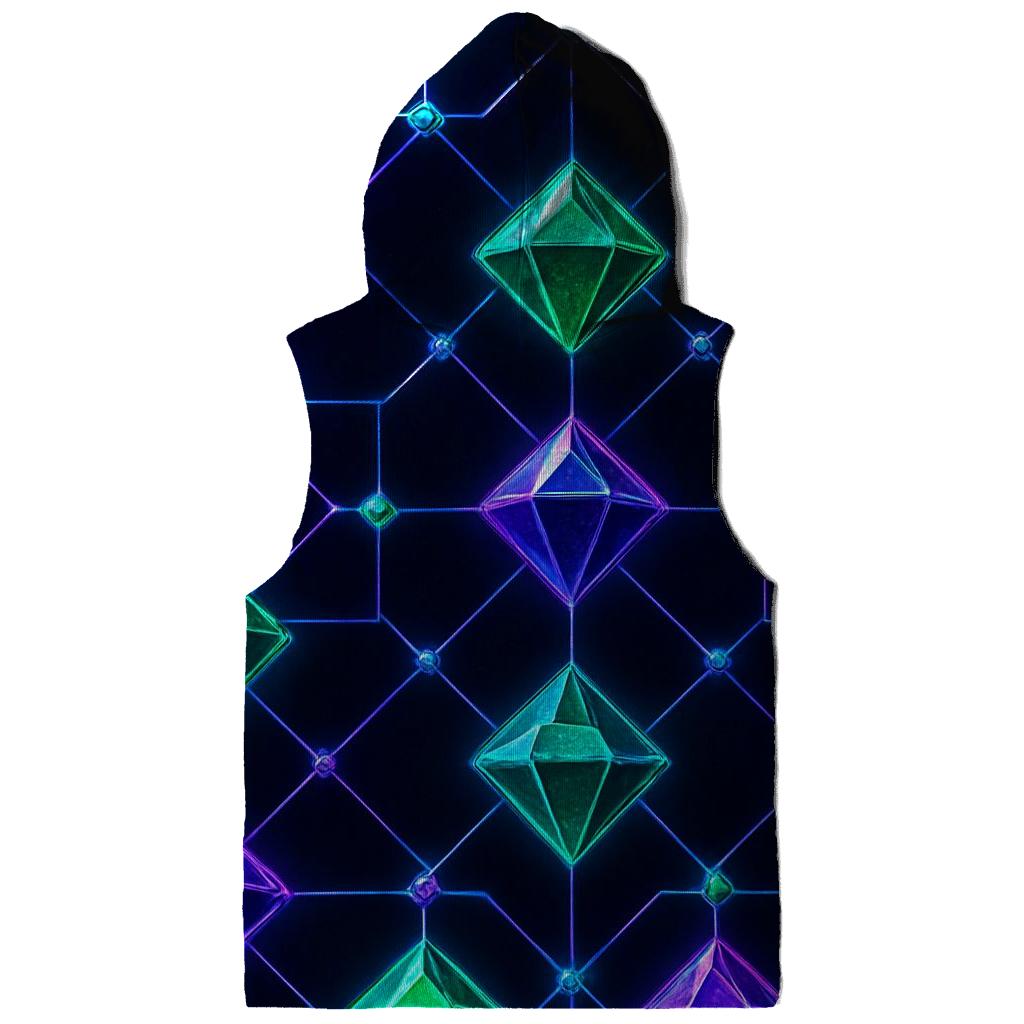 Electric Gemstone Lattice premium hoodies