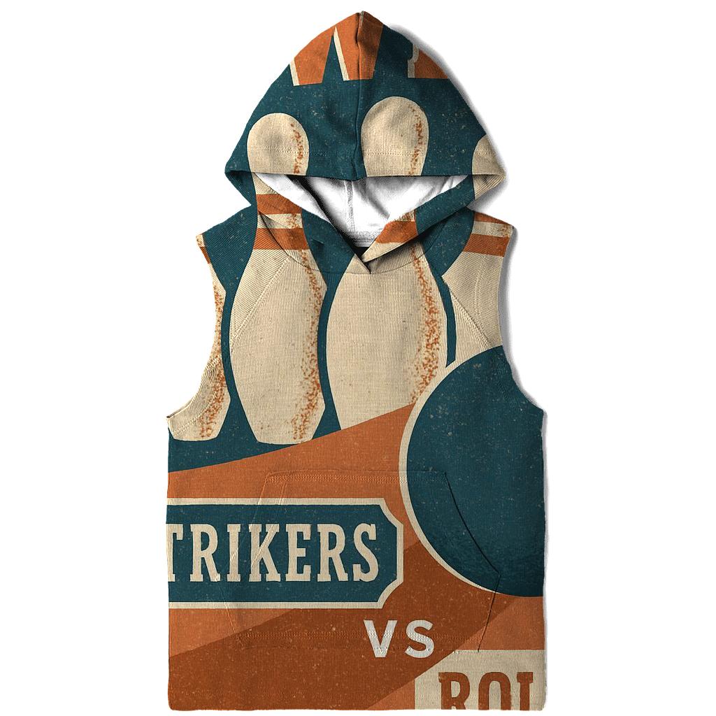 Retro Bowling Alley League Poster heavyweight hoodies