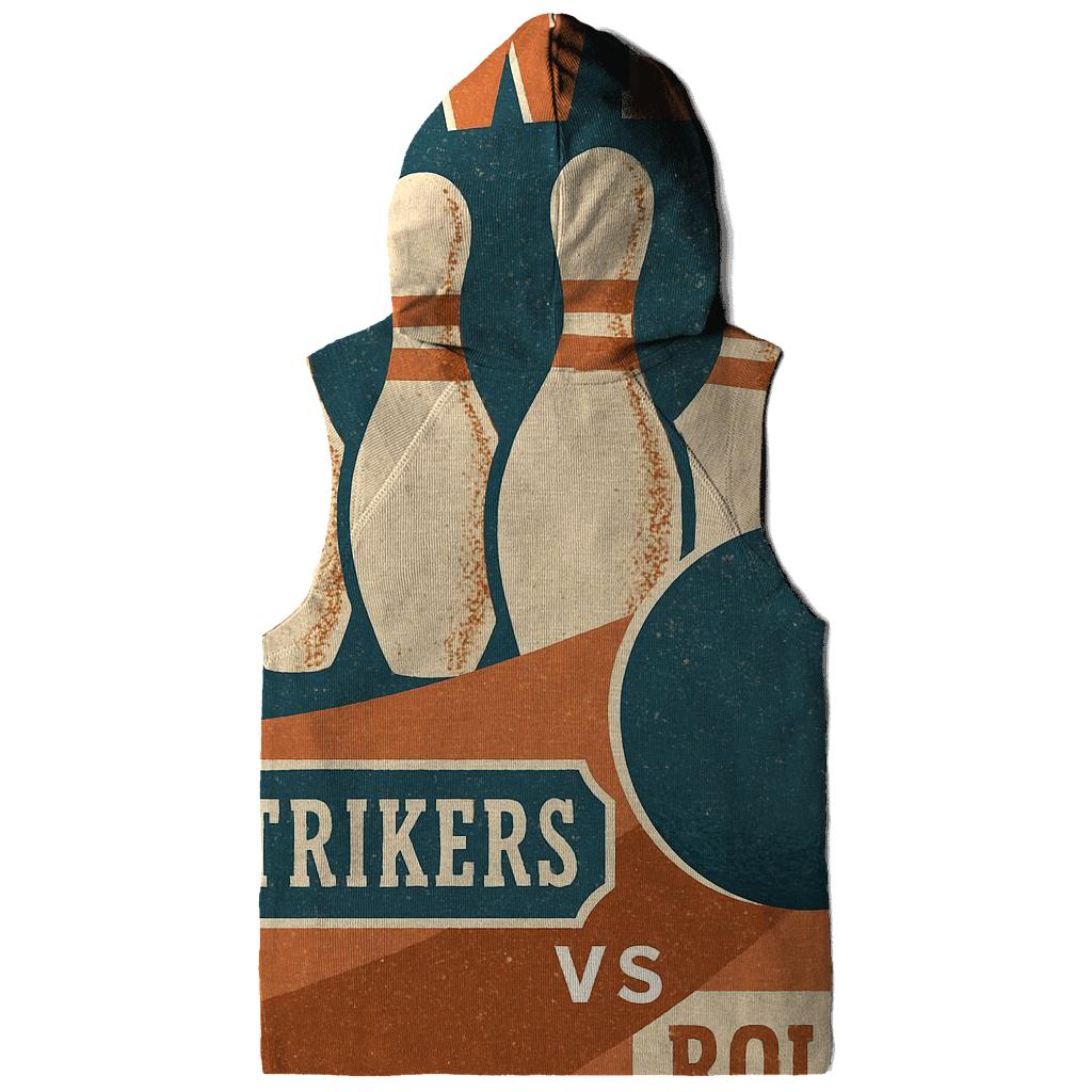 Retro Bowling Alley League Poster heavyweight hoodies