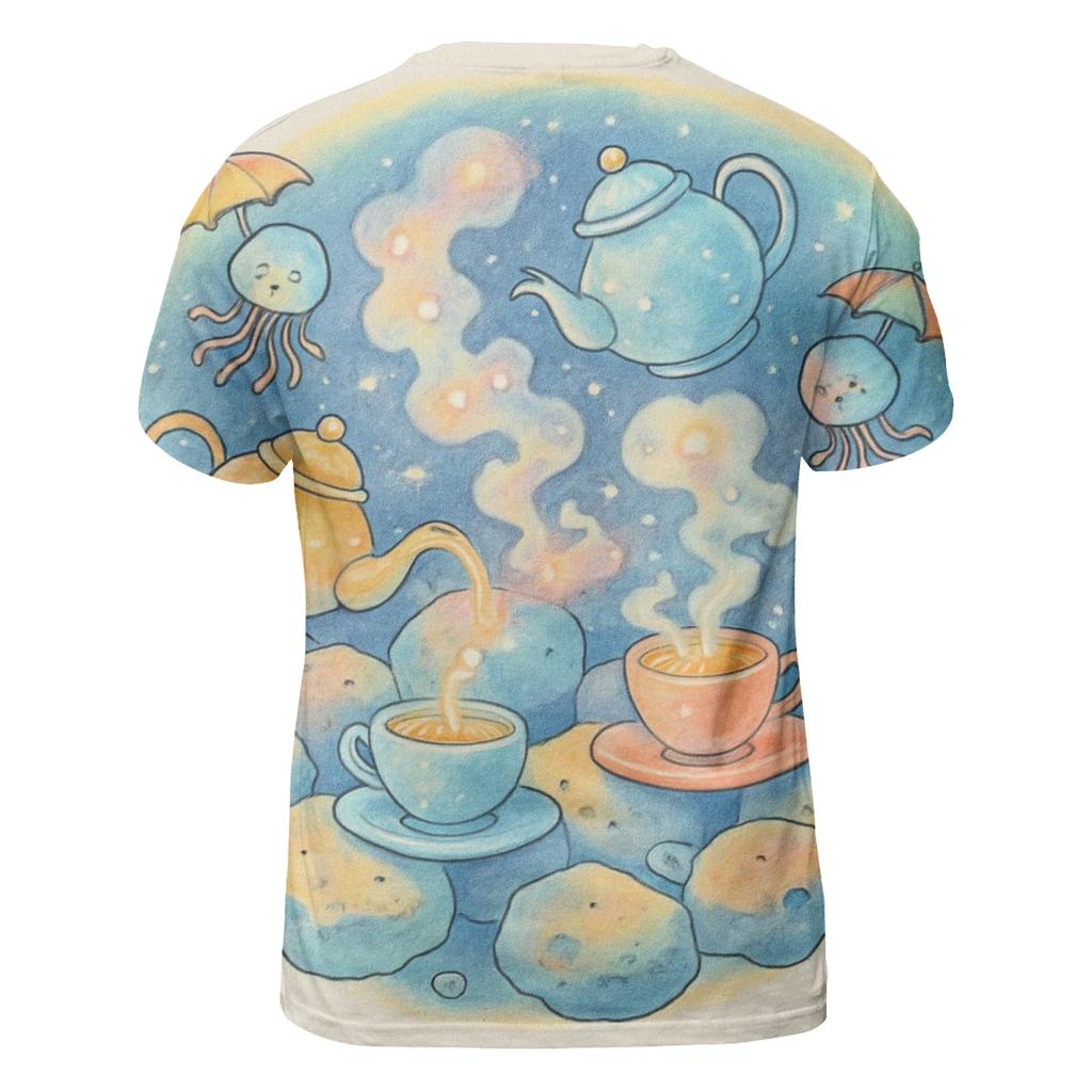 Asteroid Tea Party Shuffle designer pattern shirts