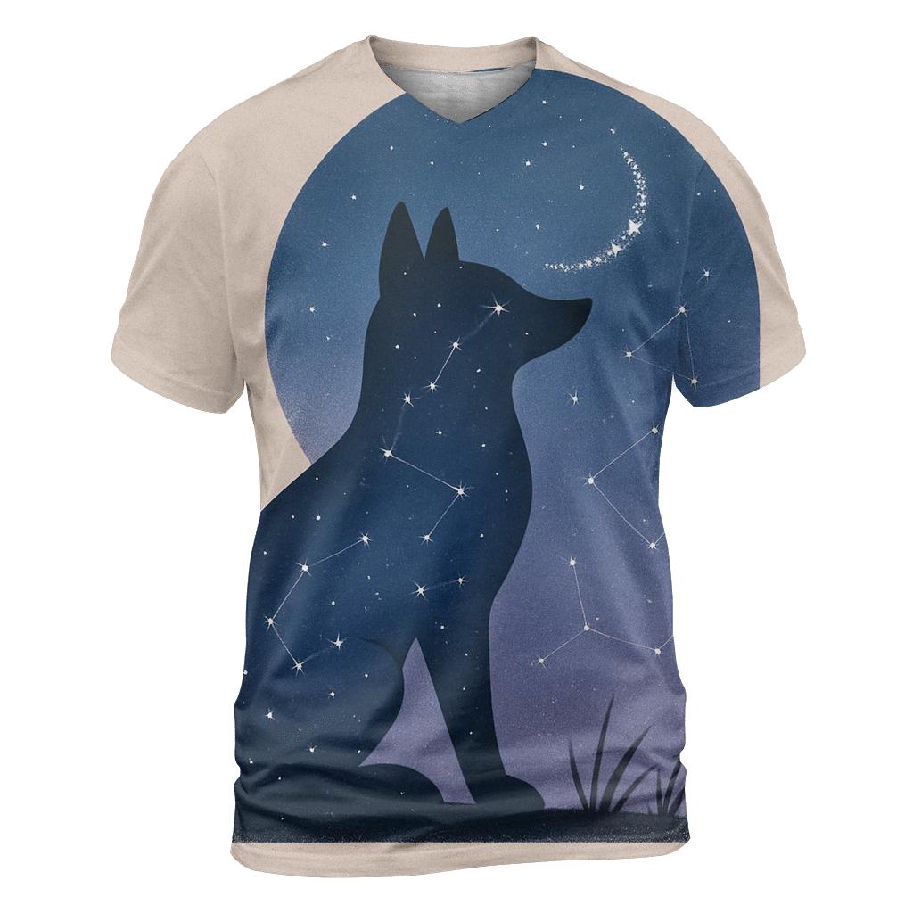 Stargazer Fox Silhouette custom all-over print shirts