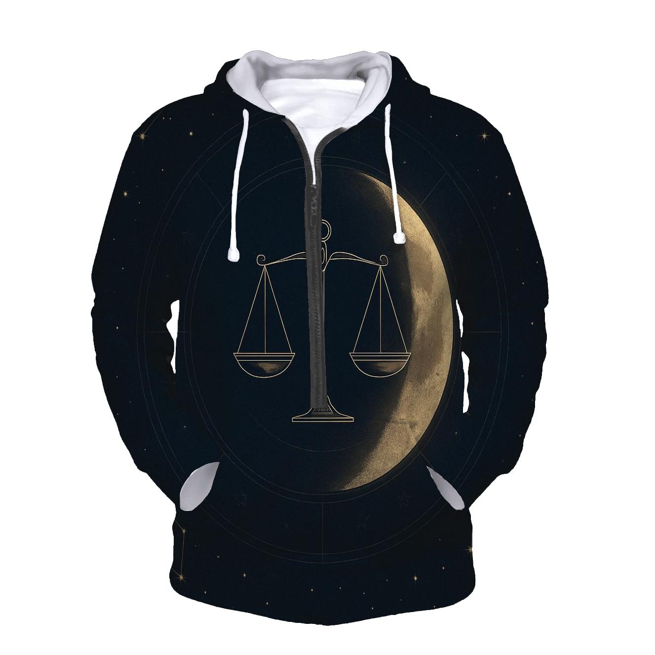 Luminous Libra Eclipse Balance zip-up hoodies