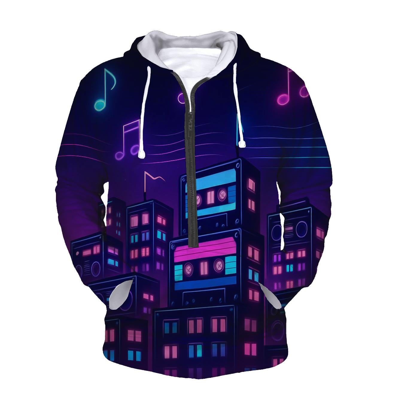 Neon Mixtape Skyline premium hoodies