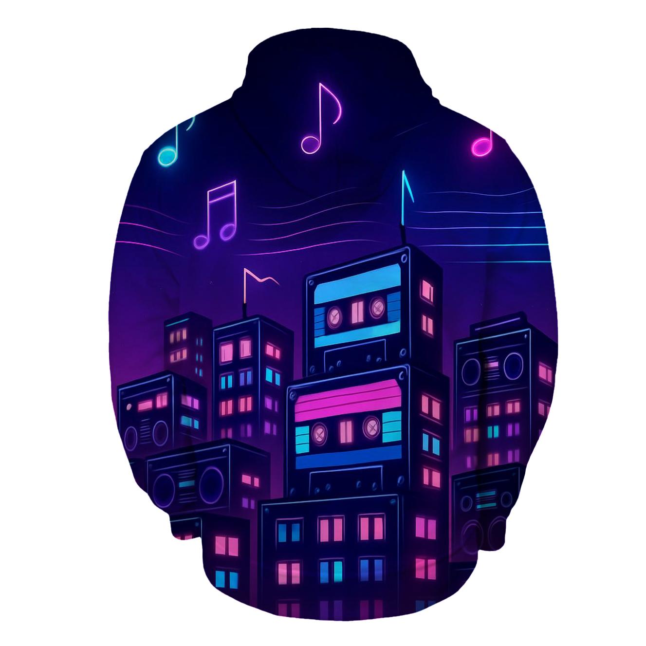 Neon Mixtape Skyline premium hoodies