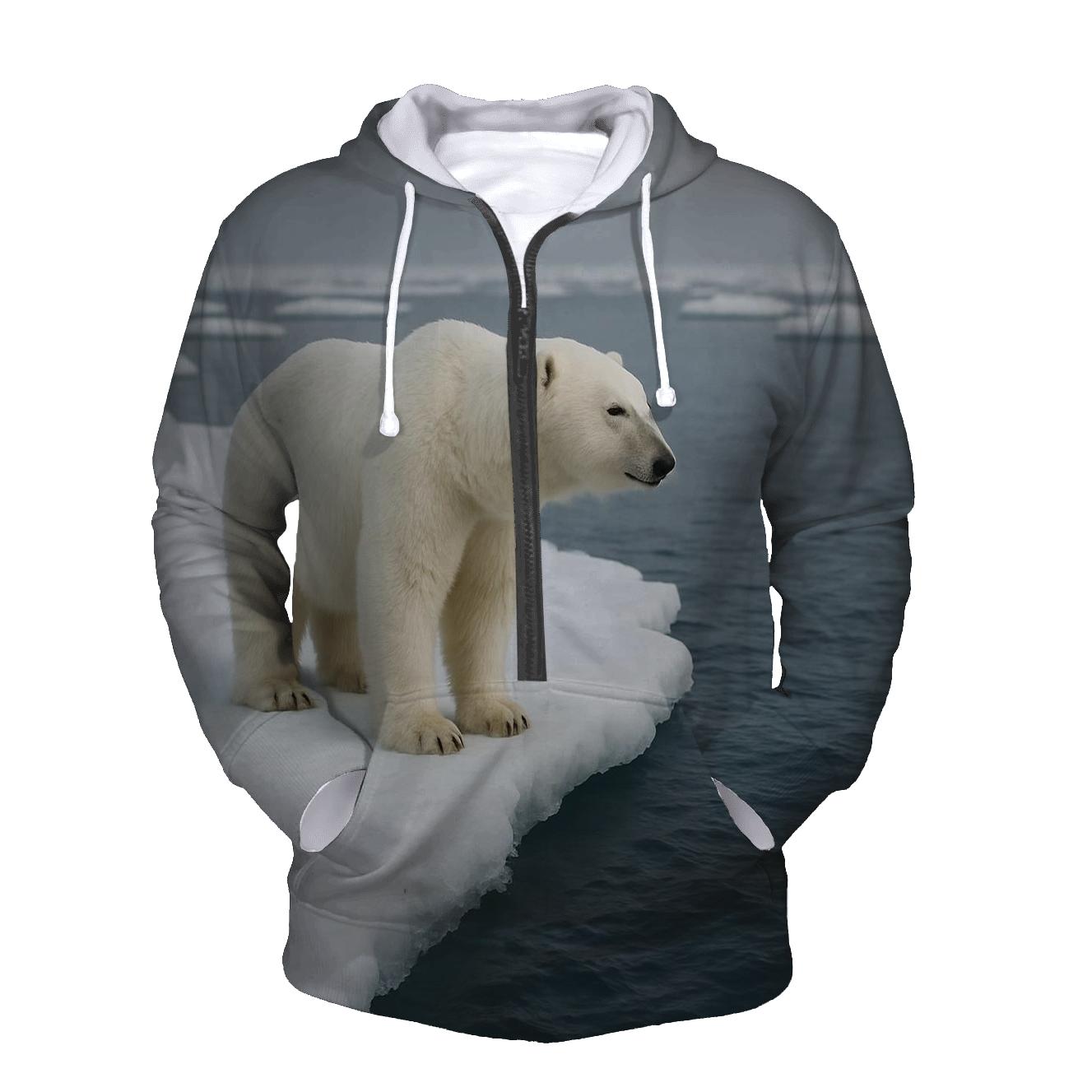 Ice Edge Vigil Polar Bear designer hoodies