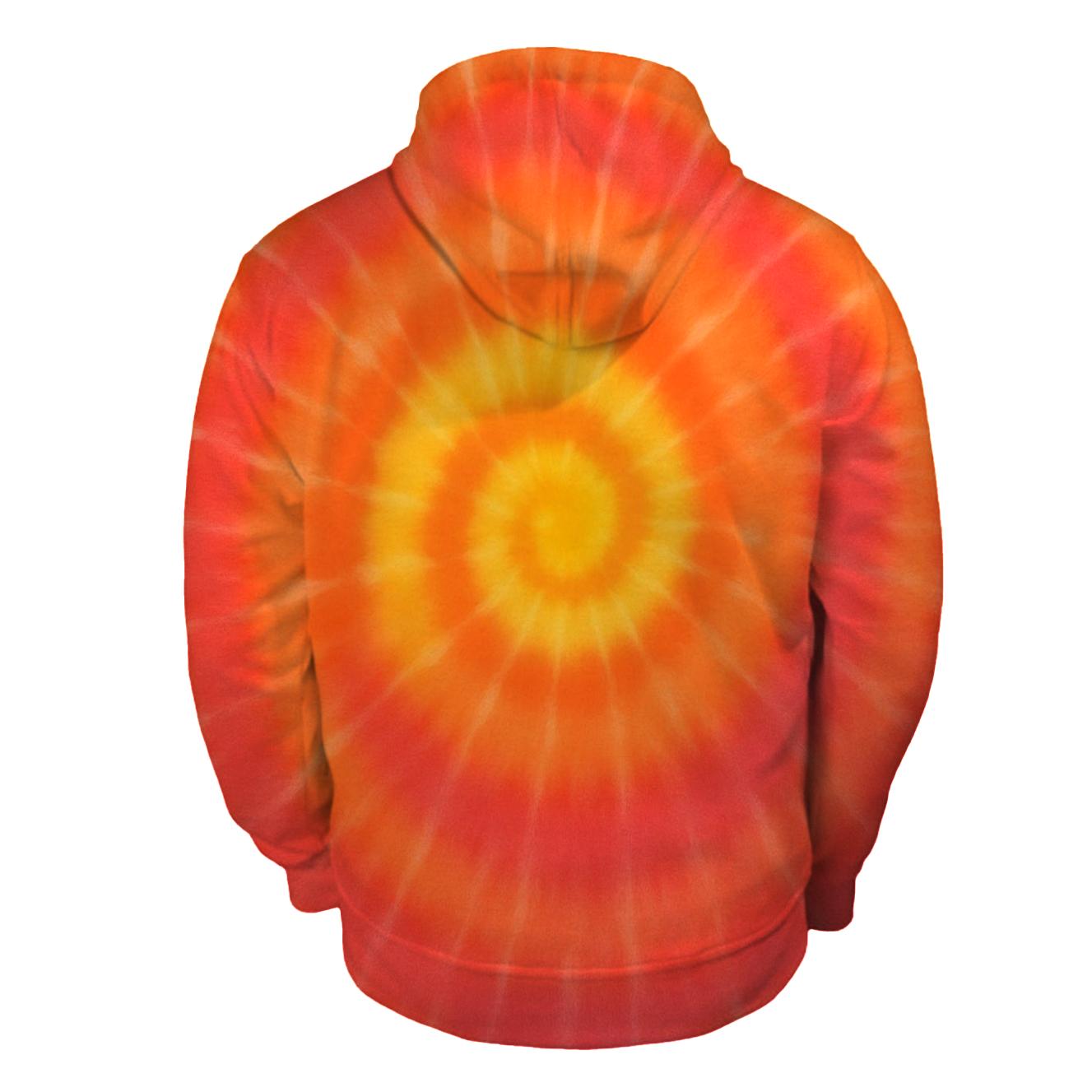 Solar Citrus Spiral Bullseye embroidered hoodies