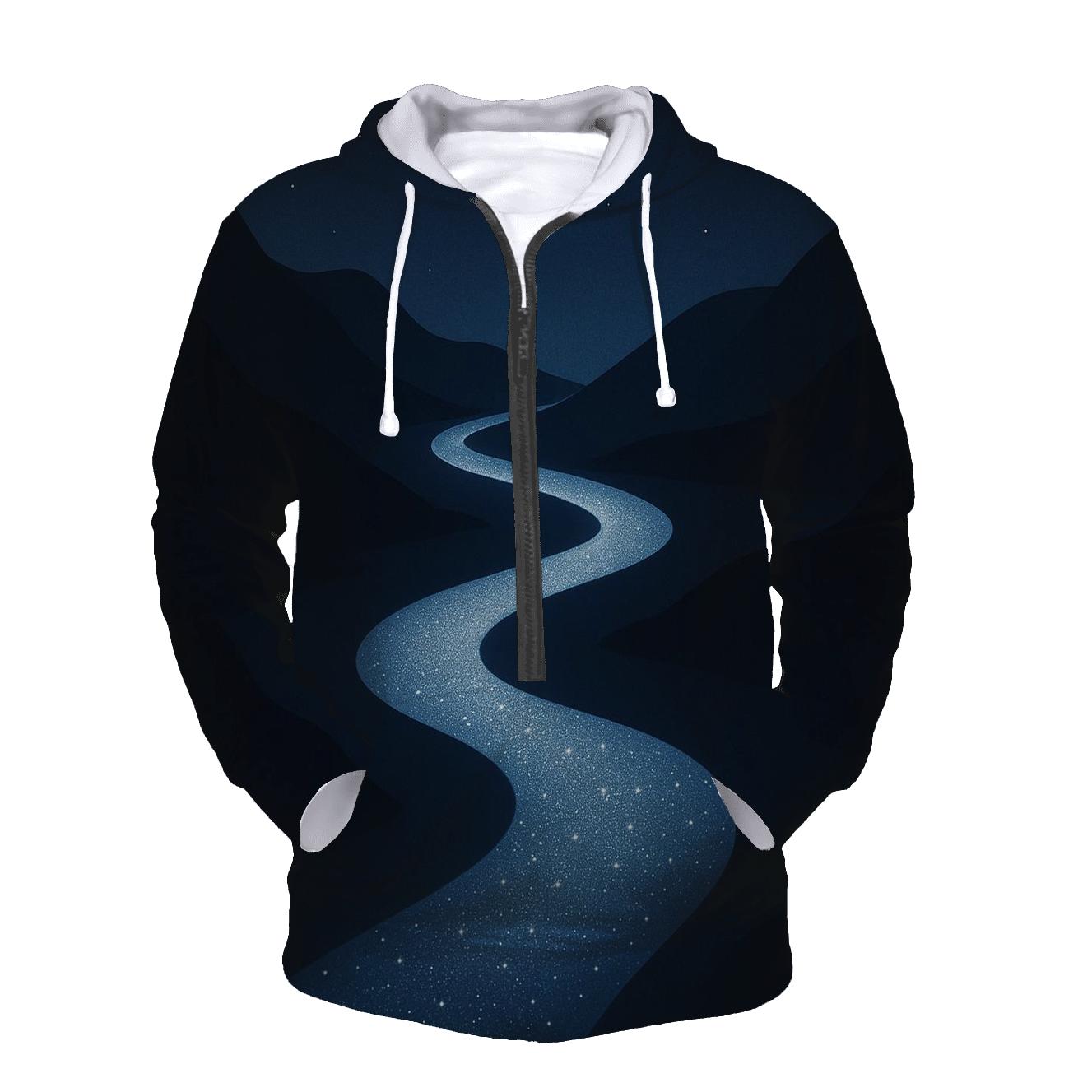 Starlit River Of Stillness embroidered hoodies