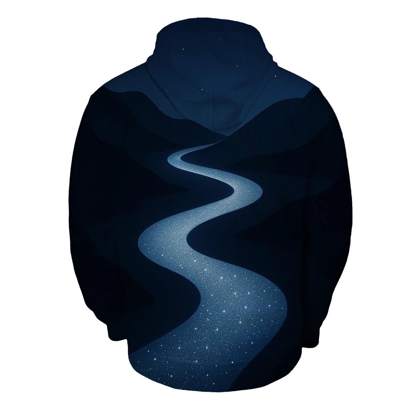 Starlit River Of Stillness embroidered hoodies
