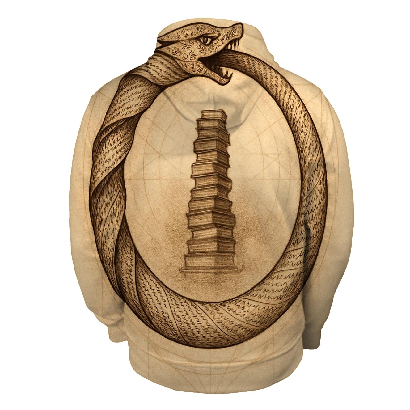Library Of Endless Pages Ouroboros heavyweight hoodies