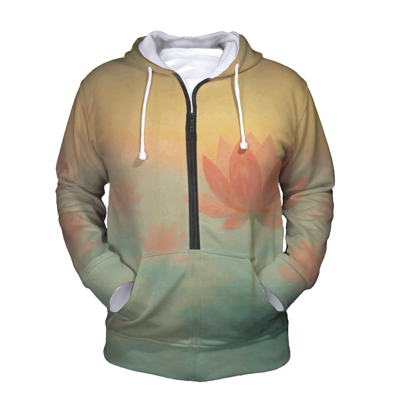 Gentle Dawn Lotus Field hoodies fashion
