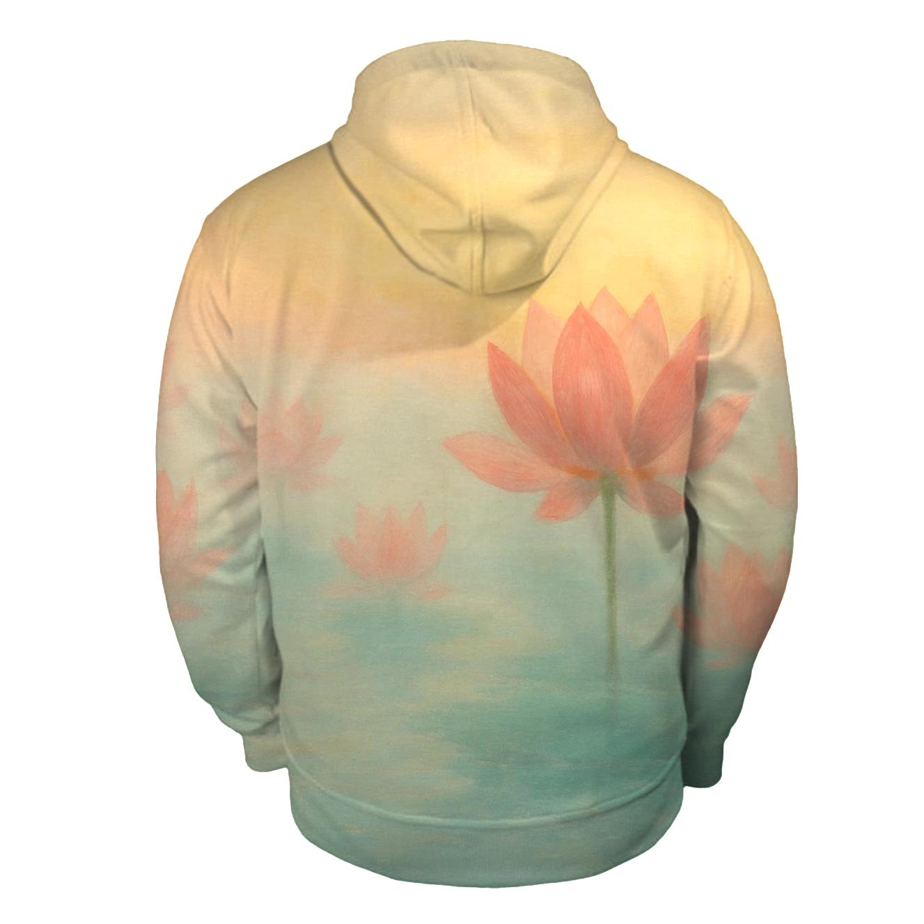 Gentle Dawn Lotus Field hoodies fashion