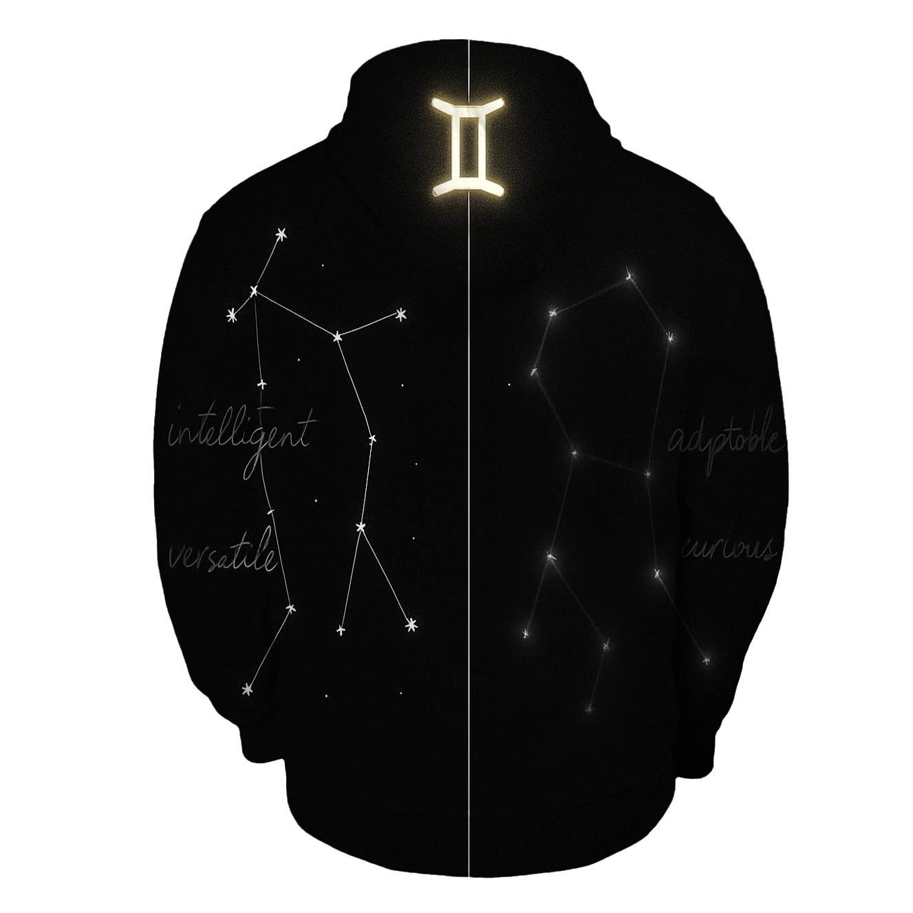 Gemini Dual Constellation Mirror pullover hoodies