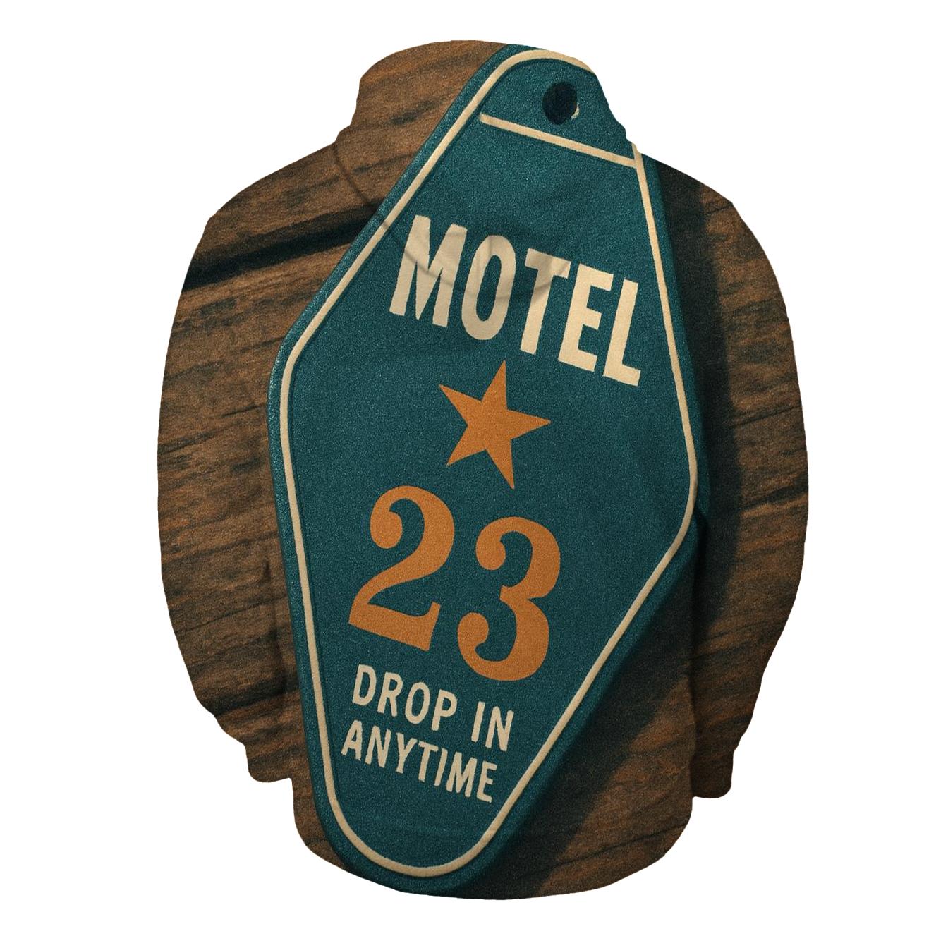 Classic Roadside Motel Key Tag Design heavyweight hoodies