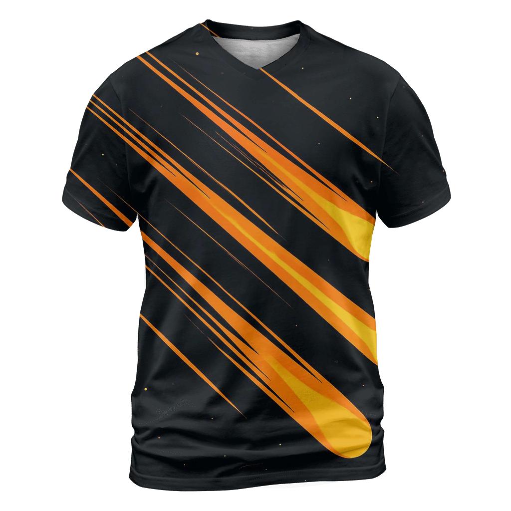 Meteor Shower Kinetic Lines artistic all-over print tops