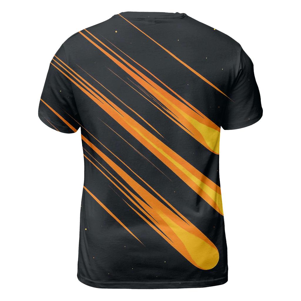 Meteor Shower Kinetic Lines artistic all-over print tops