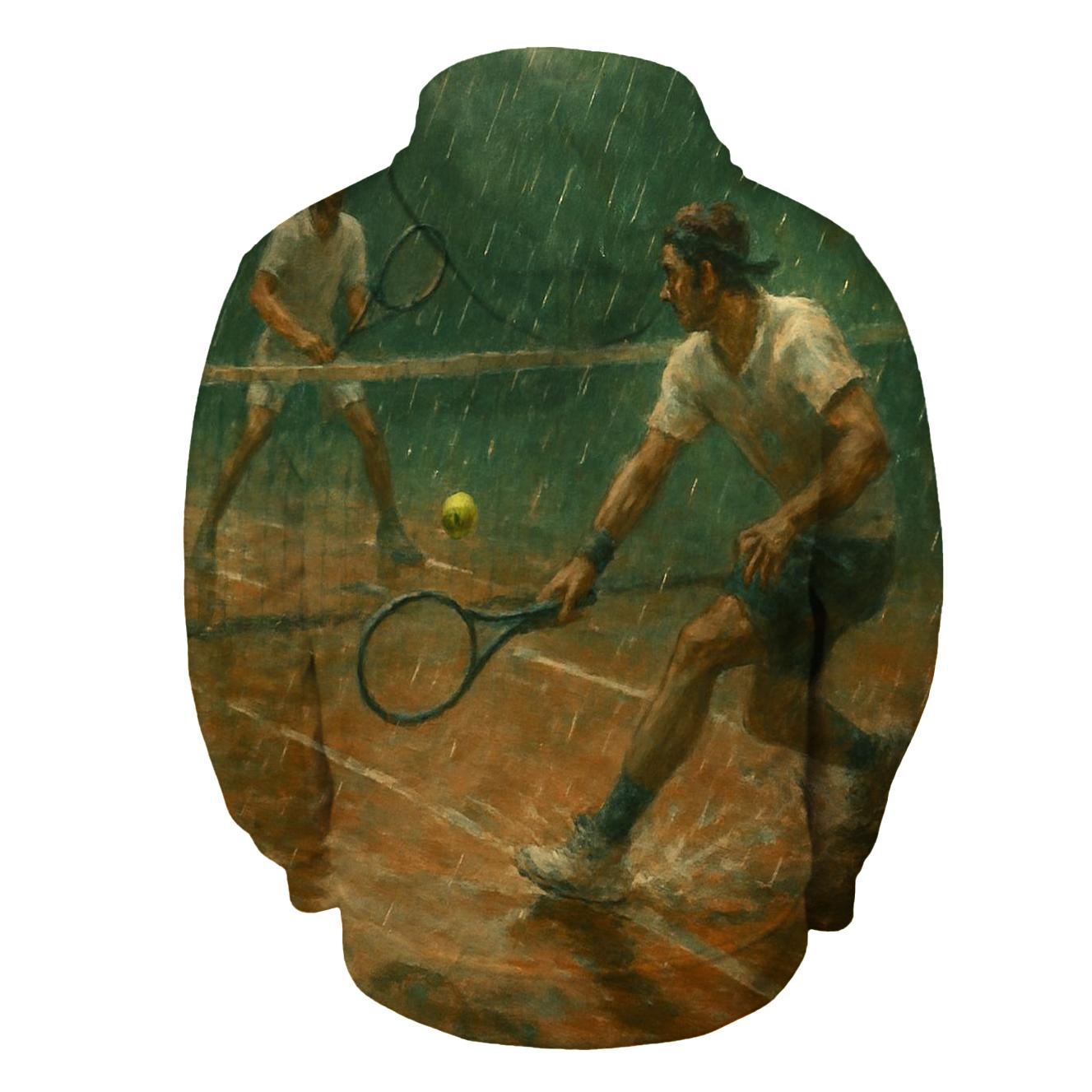 Rainy Day Tennis Rally pullover hoodies