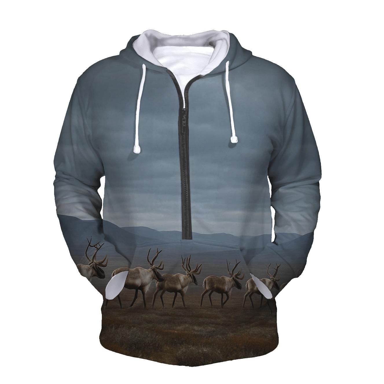 Tundra March Caribou Herd heavyweight hoodies