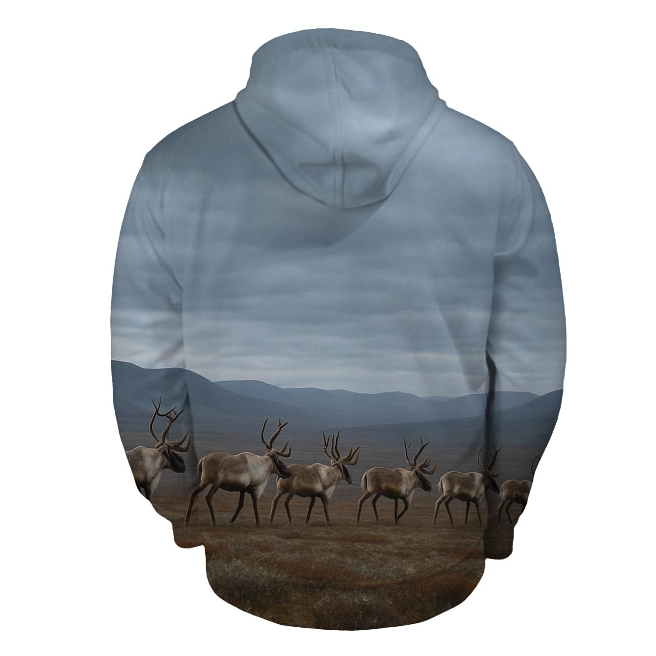 Tundra March Caribou Herd heavyweight hoodies