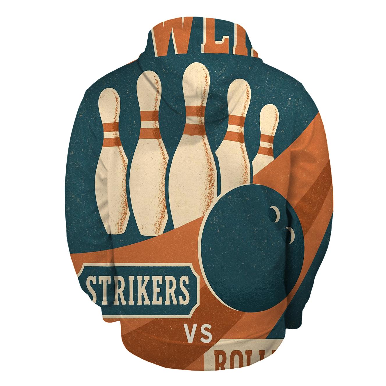 Retro Bowling Alley League Poster hoodie designs