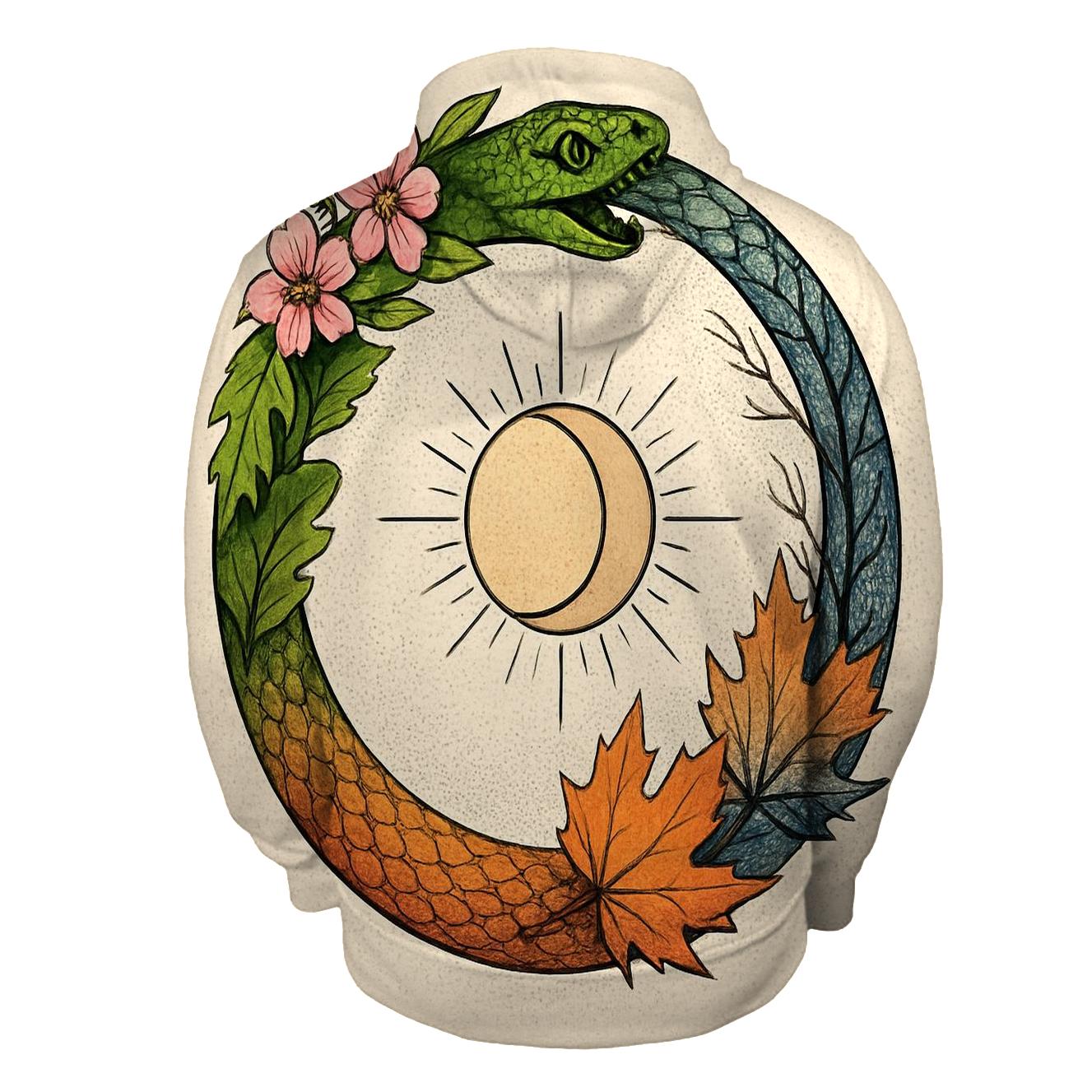 Forest Seasons Ouroboros Ring premium hoodies