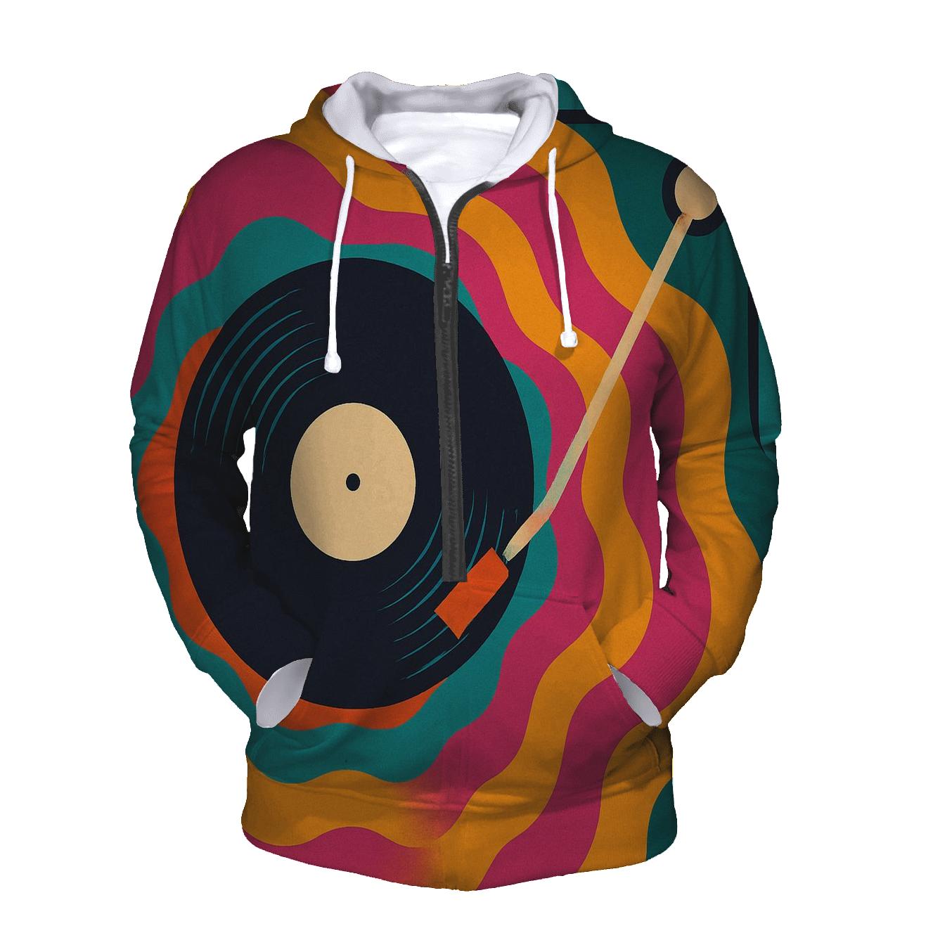 Psychedelic Record Spin custom hoodies