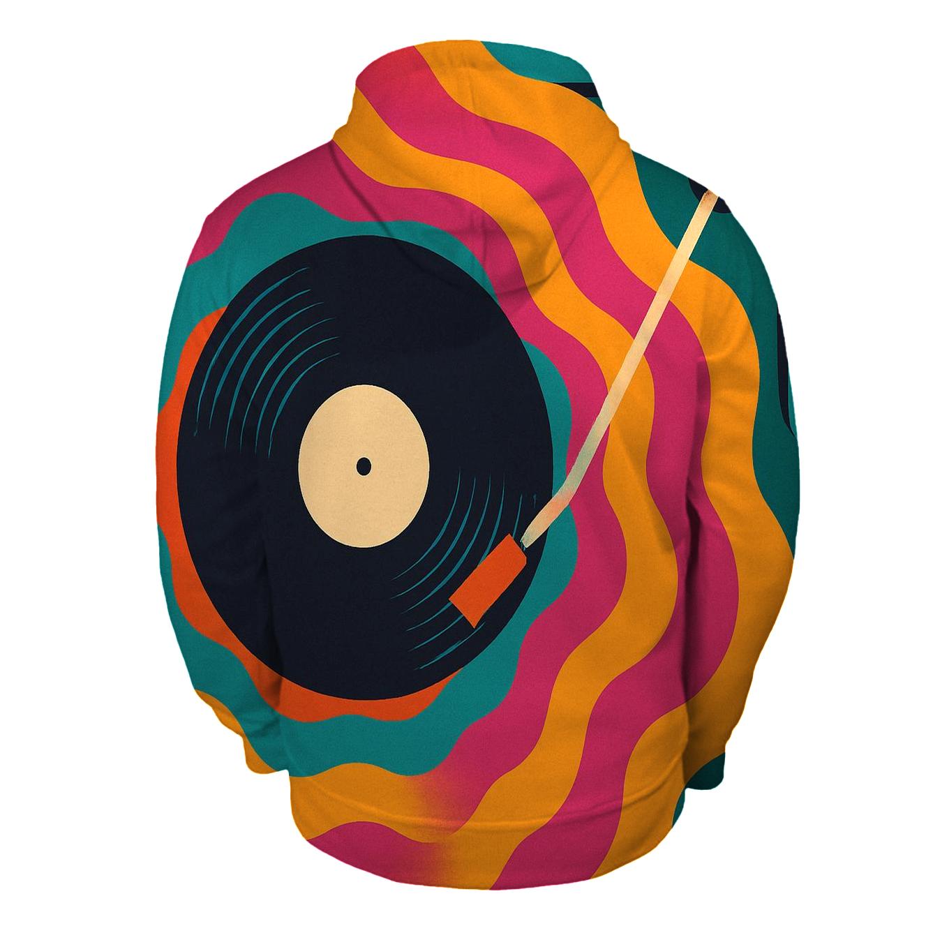Psychedelic Record Spin custom hoodies
