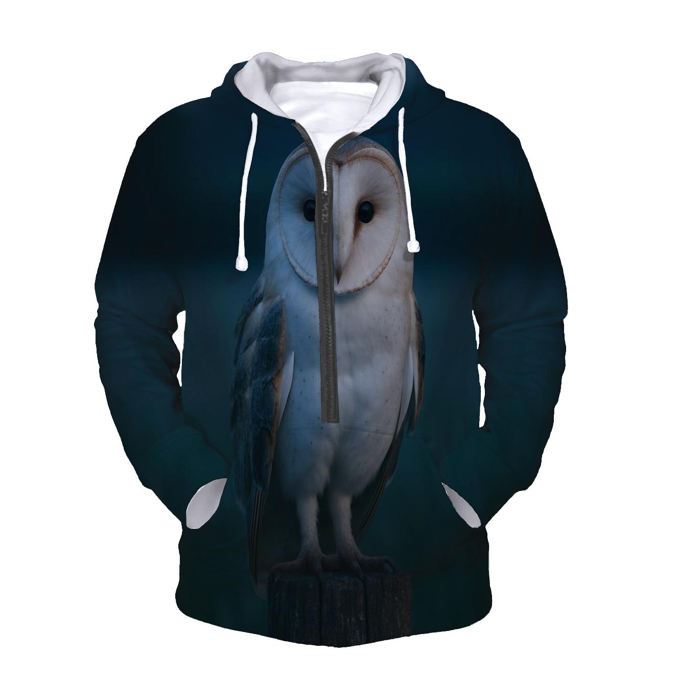 Night Watch Barn Owl zip-up hoodies