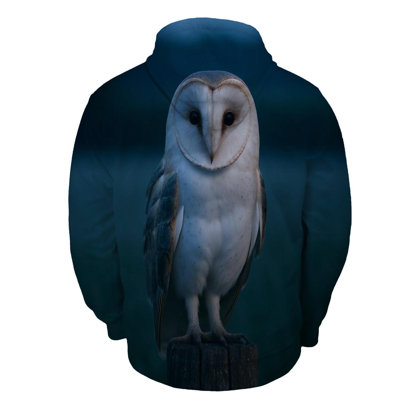 Night Watch Barn Owl zip-up hoodies