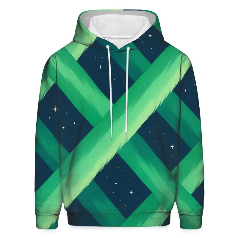 Aurora Ribbon Lattice zip-up hoodies