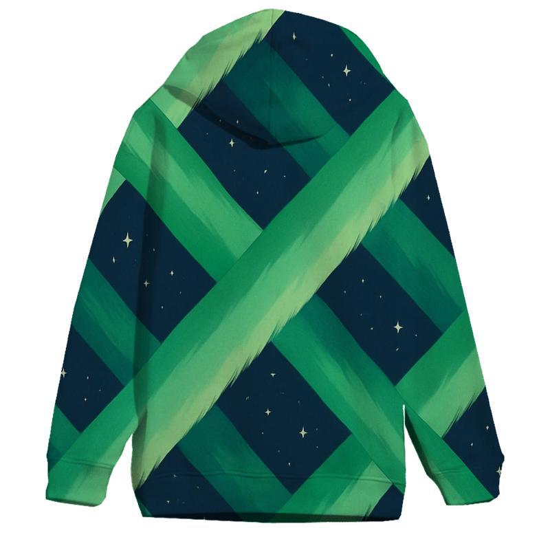 Aurora Ribbon Lattice zip-up hoodies