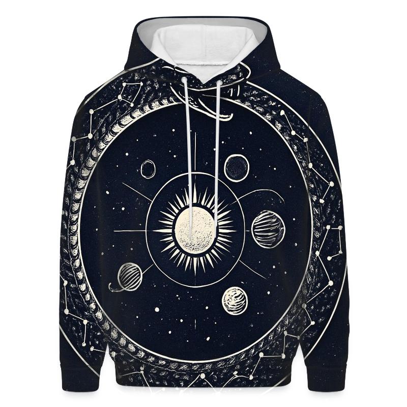 Celestial Circuit Ouroboros premium hoodies