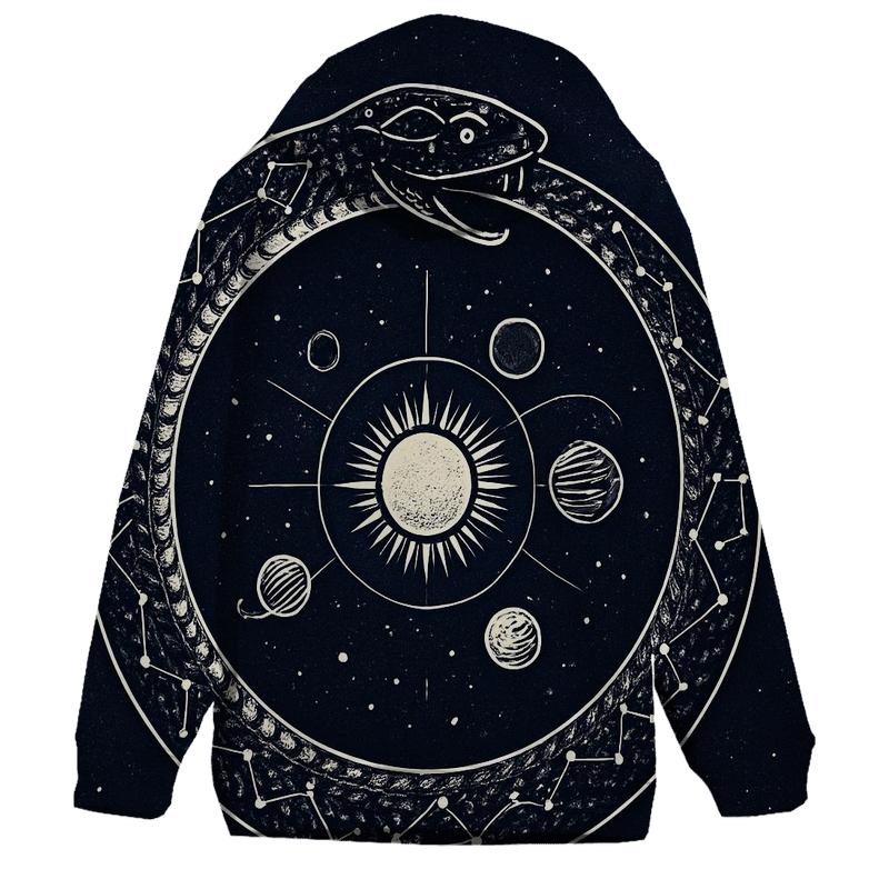 Celestial Circuit Ouroboros premium hoodies