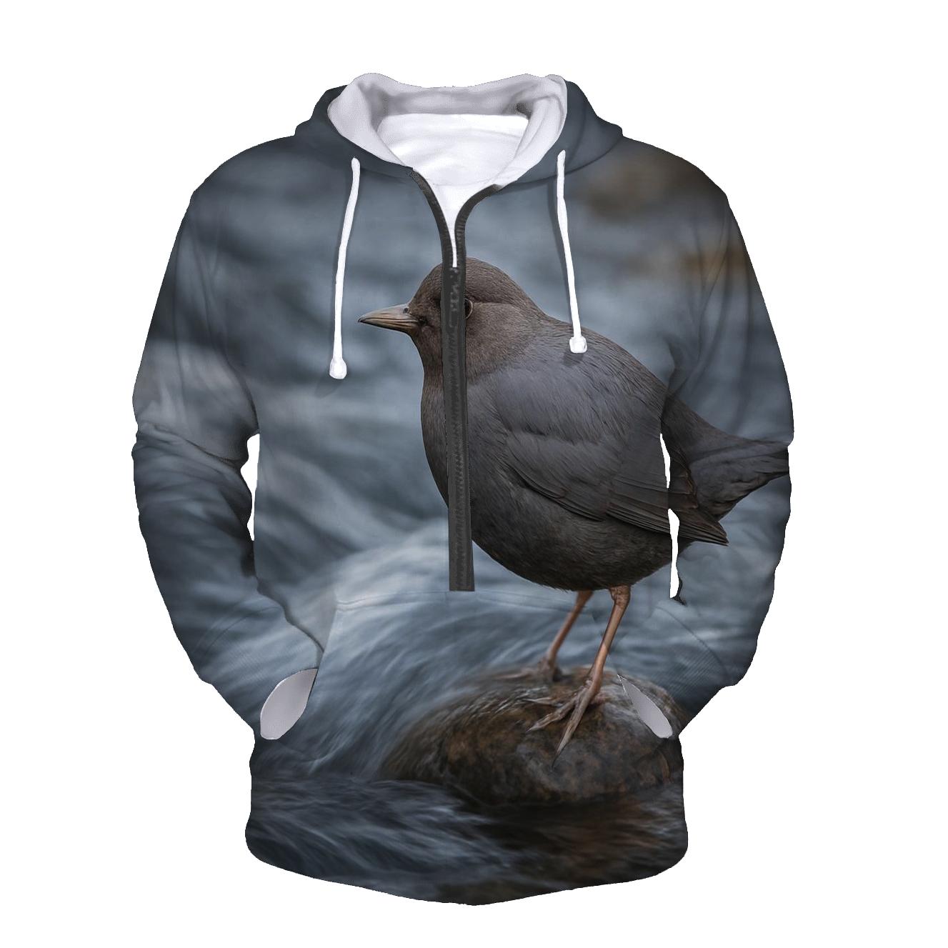 River Stones American Dipper zip-up hoodies