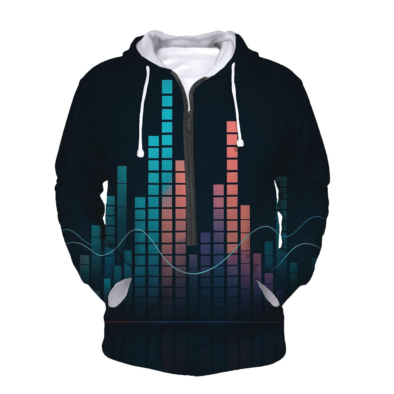 Floating Equalizer Cityscape custom hoodies