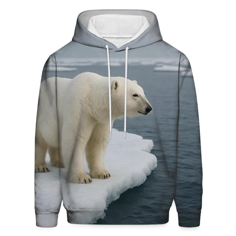 Ice Edge Vigil Polar Bear printed hoodies