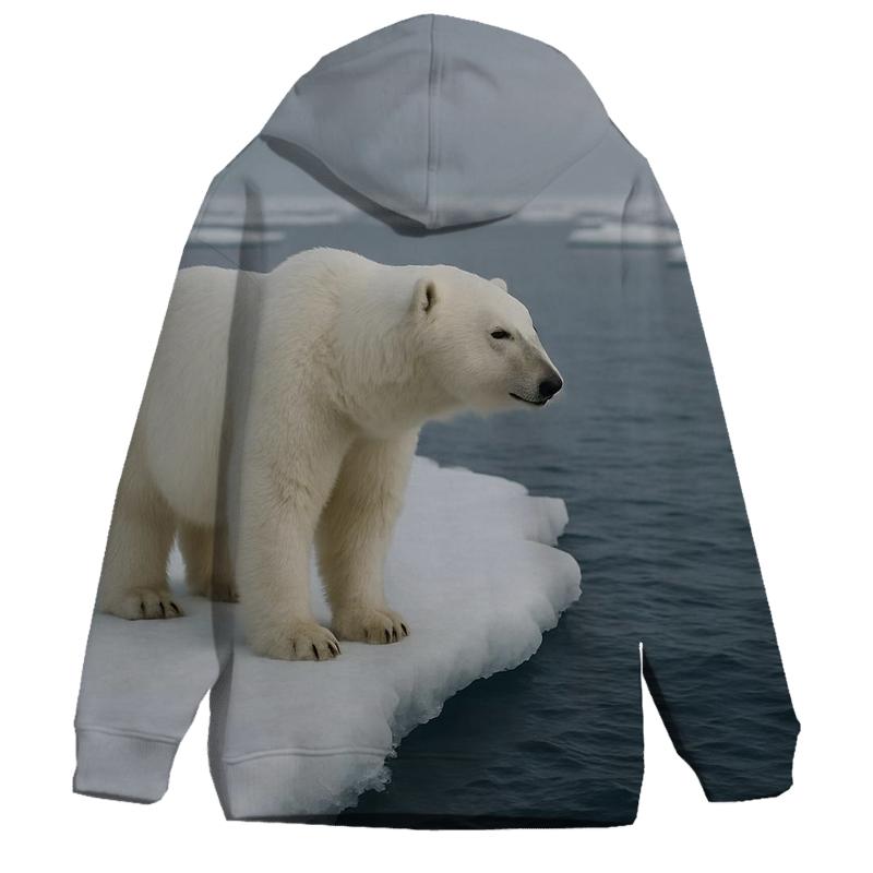 Ice Edge Vigil Polar Bear printed hoodies