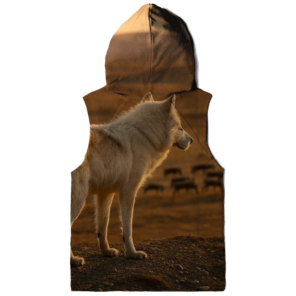 Tundra Wolf On Caribou Migration Ridge lightweight hoodies