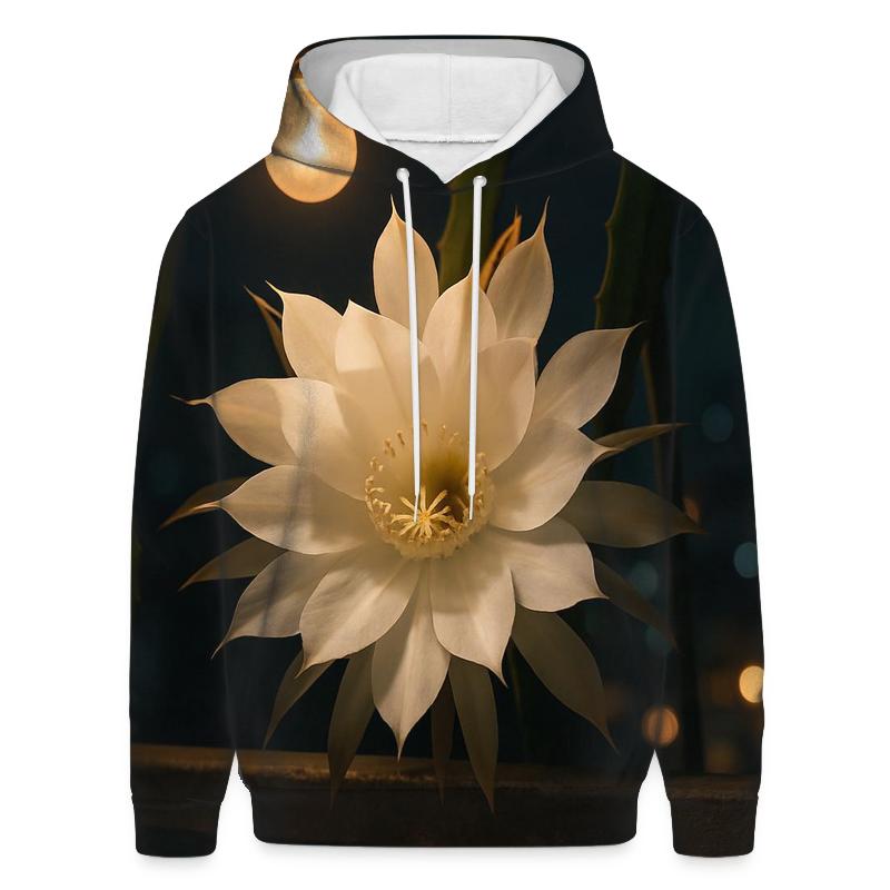 Night Blooming Cereus On Concrete Balcony pullover hoodies