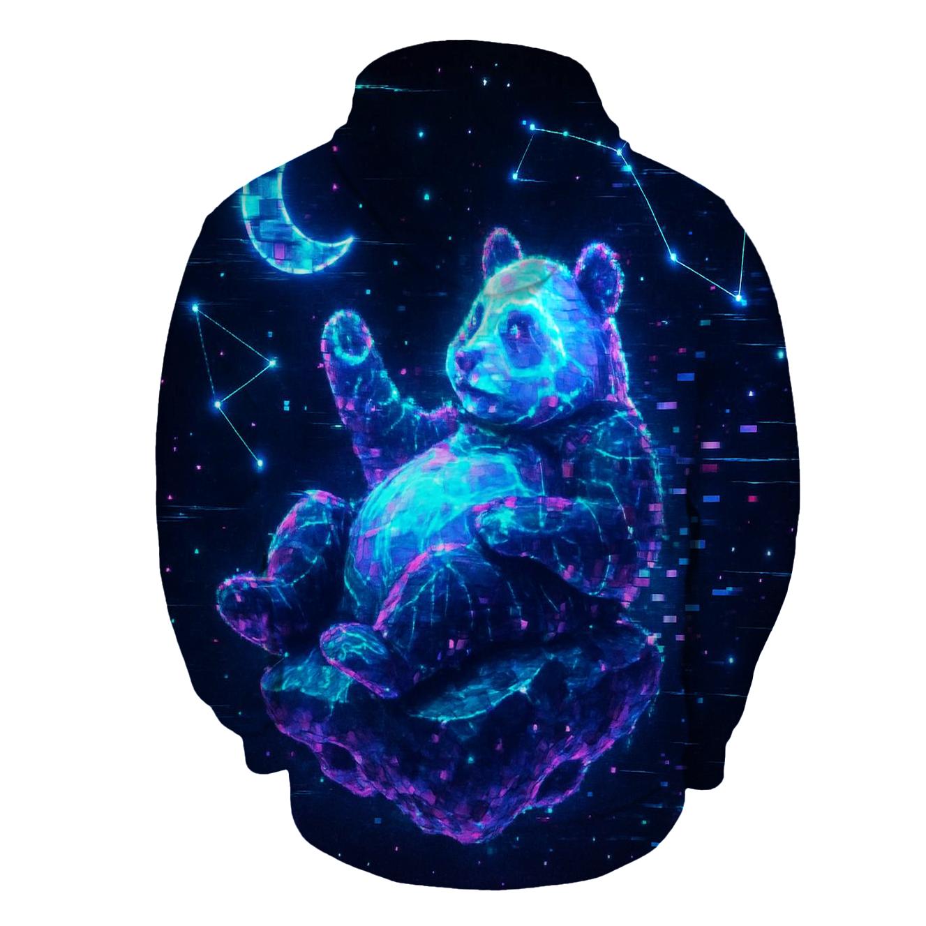 Glitch Panda Constellation zip-up hoodies