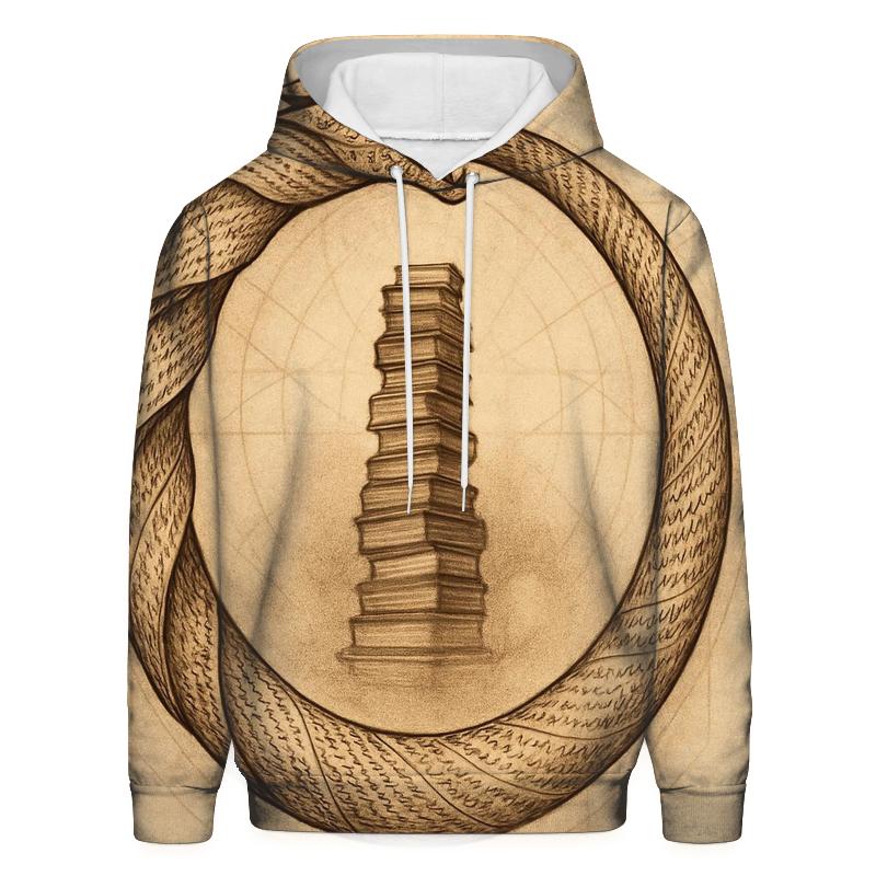 Library Of Endless Pages Ouroboros graphic hoodies