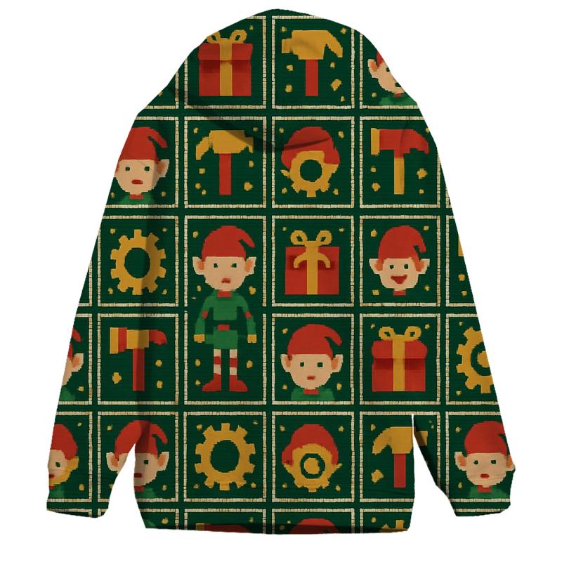 Elves Workshop Gear Grid Design hoodies fashion