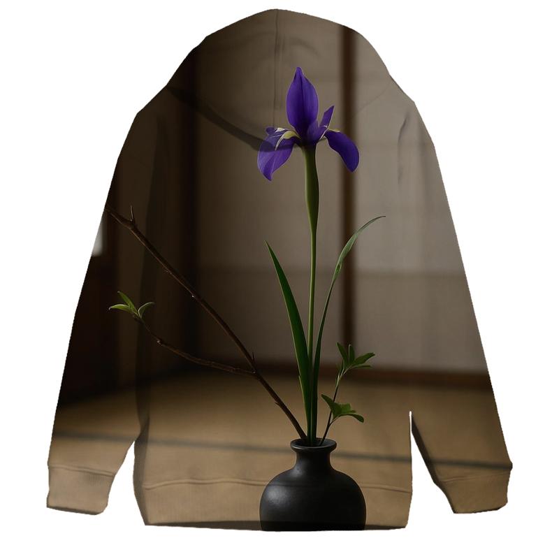 Ikebana Iris On Tatami Floor hoodie trends