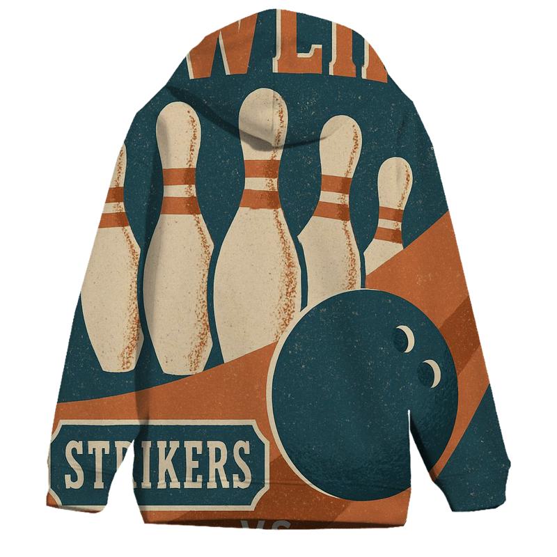 Retro Bowling Alley League Poster pullover hoodies
